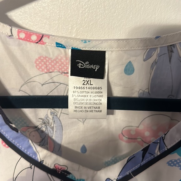Disney EUC eeyore scrub top - Picture 3 of 3